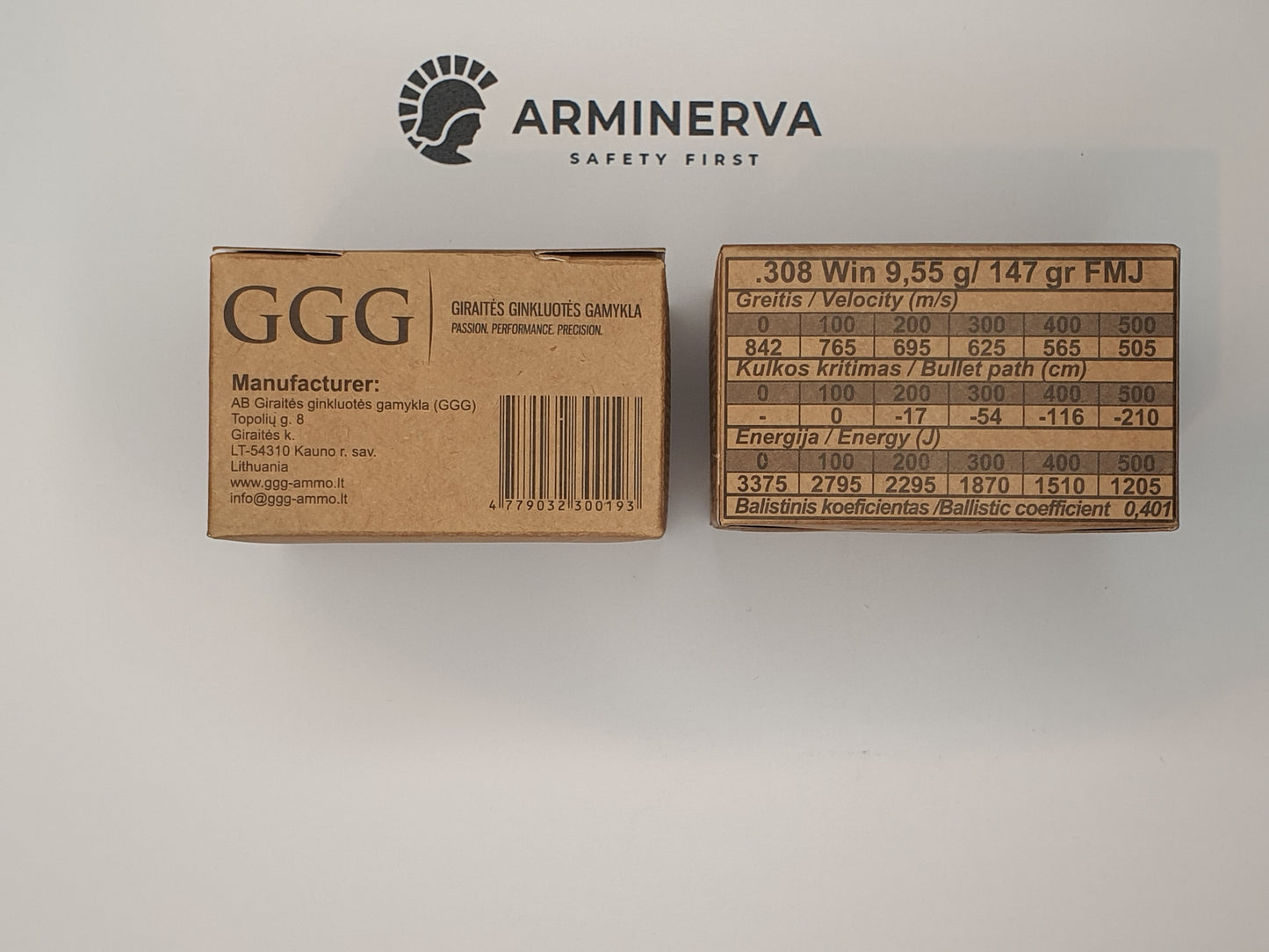 GGG .308 Win Vollmantel 9,55g/147grs.